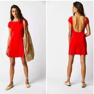 NWOT Free People Beach Rosalia Low Back Mini Dress